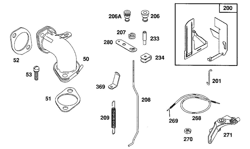 Carburetor Controls And Parts Diagram and Parts List for 82331-0538-XX  Briggs and Stratton Engine
